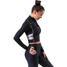 Nike Pro HyperWarm Half-Zip Black/Silver, Female, Tøj, Skjorter, Træning, Sort