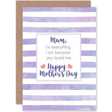 Blue Cards & Invitations ARTERY8 Wee Blue Coo I'm Everything I Am Because You Loved Me Mothers Day Greeting Card
