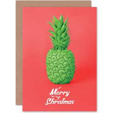 Christmas Cards & Invitations ARTERY8 Wee Blue Coo Christmas Xmas Pineapple Green Weird Greeting Card