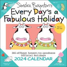 Beige Calendars Andrews McMeel Publishing Sandra Boynton's Every Day's a Fabulous Holiday 2024 Wall Calendar