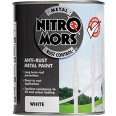 Nitromors Anti-Rust Smooth Finish Metal Paint, Wood Paint White 0.75L