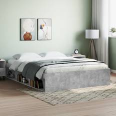 Grey Bed Legs vidaXL Bed Frame Concrete