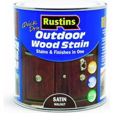 Rustins Quick Dry Wood Stain Satin Brown