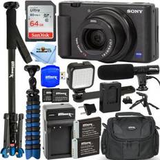 Sony Sony ZV-1 20.1MP/4K Compact Vlog Digital Camera 12PC Accessory Vlogg