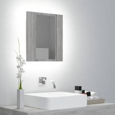 Grå Spejlskabe vidaXL Spejlskab Med LED-Lys 40 x 12 x 45 cm