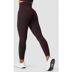 L - Røde Tights ICANIWILL Rush Seamless Tights - Burgundy