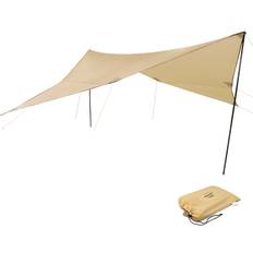 Camping & Outdoor CAMPGURU Tarp Sonnen Segel Camping Vor Zelt Wind Schutz Plane Dach Baumwolle Größe: 3 x 4 m