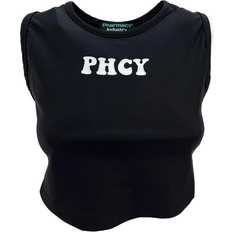 Leather T-shirts Pharmacy Industry Black Polyamide Tops & T-Shirt