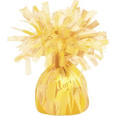 Latex Balloons Unique Party One Size, Yellow Foil Tassels Balloon Weights Pack Of 6