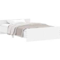 Letti e Materassi vidaXL Giroletto Con Testiera E Pediera Bianco 120x200 cm