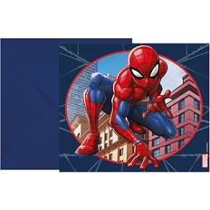 Articles de Fête Procos 6 Invitations Spiderman Crime Fighter