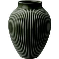 Knabstrup Keramik Fluted Dark Green Vase 27cm