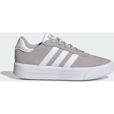 adidas Court Platform Suede Court Shoes - Grey/White