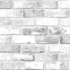 Brick Effect Wallpaper White 6751