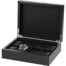 Uhrenbox RS-2376-8BL für 8 schwarz