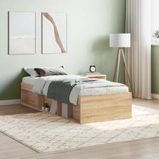 Eg Sengeben vidaXL Sengeramme 75x190 cm Sonoma-Eg Sengeben