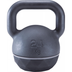 CORENGTH Kettlebell ghisa-base in gomma 24kg nero