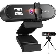 Webcams Chronus Chronus Webcam 4K Caméra Web HD Full HD avec microphone USB Web Cam pour PC Computer Videoblack