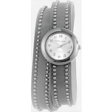 Kunstleder Armbanduhren Excellanc 195272600024 Analog grau Kunstleder