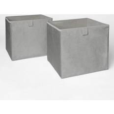 OHS Of 2 Matte Velvet Cube Storage Box