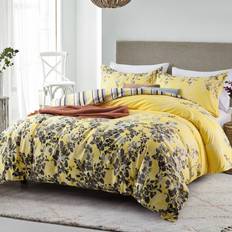 99rooms Blossom-King Brushed Printed Floral Duvet Cover