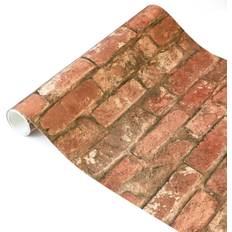 Wallpapers Nu West End Brick Self Adhesive Wallpaper Red Brown