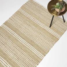 Carpets & Rugs Homescapes Arlyn Natural Striped Handwoven Jute Brown