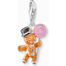 Thomas Sabo Herre Charms & Vedhæng Thomas Sabo Charm-Anhänger Lebkuchenmann mit Steinbesatz