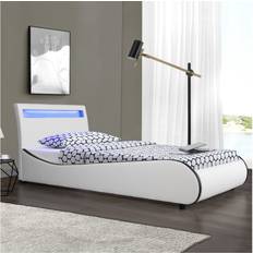 SlumberWorx White With Black Trim, Bed Frame Headboard