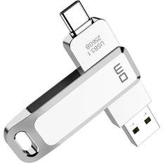 Memory Cards & USB Flash Drives Greenzech 256GB 2 in 1 Type-C & USB3.1 Flash Drive Dual Interface OTG Memory Flash Disk 32G 64G 128G 256G 360 Rotation Thumb Drive PD168