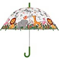 Esschert Design Parapluie enfant transparent Jungle Blanc