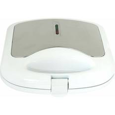 Sandwichmaker Deski Sandwichmaker 750 Watt Weiss silber Sandwichtoaster Maker Weiss