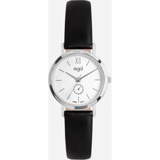 Regal Klockor Regal damklocka svart band, silverton/vit, 30mm