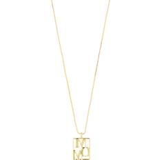 Guldpläterad - Unisex Halsband Pilgrim Love TAG, Recycled BRO Necklace Goldplated Dam Halsband Med Hänge one