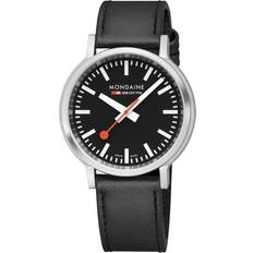 Mondaine Watches Mondaine MST.41020.LBV.2SE Stop2Go 41mm Classic Black