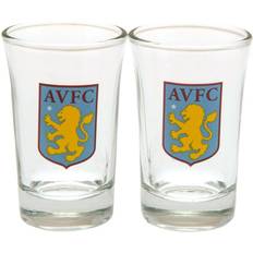 Transparent Verres à bière Aston Villa FC Crest Shot Glass Set (Pack of 2) Verre à bière