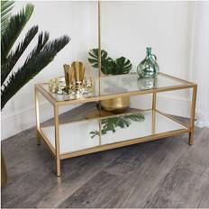 Gold Coffee Tables Melody Maison Gold Glass/Mirrored Coffee Table