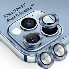 [3 1] CamLabs iPhone 13 Pro & iPhone 13 Pro Max Camera Lens Protector 4Pc Glass & Metal Blue