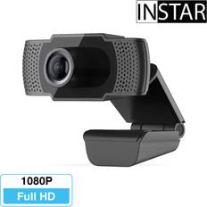 Webcams Instar in-w1 full-hd usb webcam mikrofon 1080p plug&play pc kamera zoom skype Schwarz 9.5 cm