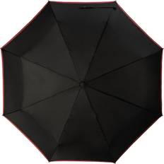 Pocket Umbrella With Red Border - Black
