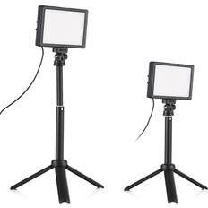 Tomtop Jms 3 Packungen 15 W LED-Videolicht-Set, Desktop-Fotografie-Fülllicht, zweifarbig, Temperatur einstellbar