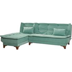 Bäddsoffor - Gröna Hanah Home höger Maisy Soffa 4-sits