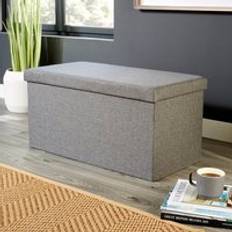 Black Storage Benches Home Source Folding Linen Storage Bench