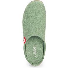 Living Kitzbühel Slippers an appliquéd Swiss cross green