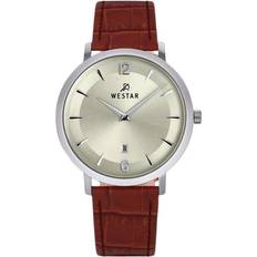 Beige - Unisex Wrist Watches Westar Profile Leather Light Champagne 50219STN122