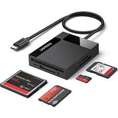 SD Card Reader, 4-IN-1 USB C to SD CF TF MS Card Adapter, 5Gbps High-Speed Camera Memory Cards Reader,4 Cards Reading Simultaneously