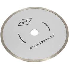 Loops 180mm x 22mm Bore Diamond Porcelain Tile Cutting Blade Continuous Rimmed Disc