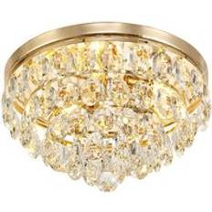 Lighting Litecraft Visconte Maine Crystal Ceiling Flush Light