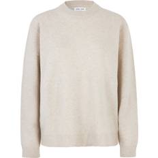 Herre - Striktrøjer - Sølv Sweatere Samsøe Samsøe & Isak Merino Knitted Sweater Silver Lining