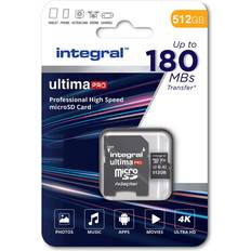 Integral Professional High Speed microSD 512GB 180MB/s V30 UHS-I U3 Memory Card